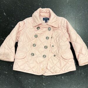 Polo Pink Quilted Barn Jacket 2T